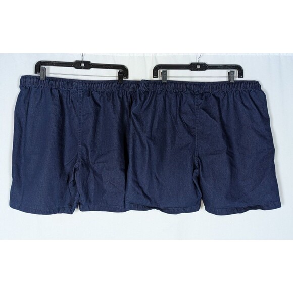 Hasting & Smith Shorts 2X Womens Blue Chambray Pull On Drawstring Waist Lot of 2 - Picture 5 of 8